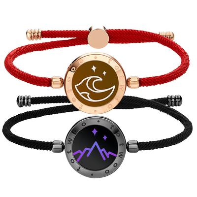 TOTWOO One Pair of Couple Bracelets for man and woman Long Distance Contacts with Light upVibrate Realtionship Gifts Smart Bracelets Bluetooth Connecting Jewelry