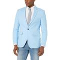 Men's Fashion Casual Blazer Jacket Regular Tailored Fit Solid Colored Single Breasted One-button Lake blue White Yellow Orange Light Blue 2024