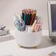 360° Rotating Pen Holder Children's Desk Large Capacity Desktop Stationery Storage Box Makeup Brush Eyebrow Pencil Storage Shelf