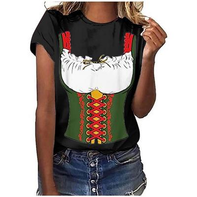 Oktoberfest Beer Bavarian T-shirt Anime 3D Graphic T-shirt For Women's Adults' 3D Print Casual Daily