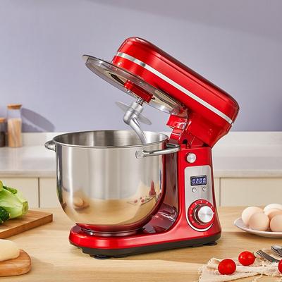 Kitchen Electric Stand Mixer 6-Speed Tilt-Head Food Mixer with 6.5-QT Stainless Steel Bowl Dough Hook Flat Beater Anti-Splash Cover