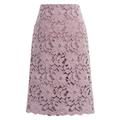 Women's Skirt Bodycon Work Skirts Above Knee High Waist Skirts Lace Solid Colored Office / Career Street Summer Polyester Elegant Fashion Business Black Light Purple Light Blue