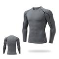 Men's T shirt Tee Gym Shirt Compression Shirt Fitness Shirt Men Tops Crew Neck Long Sleeve Sports Outdoor Vacation Going out Casual Daily Quick dry Sweat wicking Breathable Soft Plain Wine Red Black