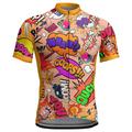 21Grams Men's Cycling Jersey Short Sleeve Bike Top with 3 Rear Pockets Mountain Bike MTB Road Bike Cycling Breathable Moisture Wicking Quick Dry Reflective Strips Dark Pink Yellow Pink Graphic Sports