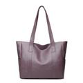 Women's Shoulder Bag PU Leather Office Shopping Daily Solid Color Floral Print claret Black Purple