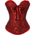 Corset Women's Plus Size Corsets Corsets Country Sexy Lady Sweetheart Tummy Control Push Up Jacquard Jacquard Abstract Flower Hook Eye Lace Up Nylon Polyester / Cotton Christmas Wedding Special