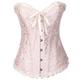 Corset Women's Plus Size Corsets Corsets Country Sexy Lady Sweetheart Tummy Control Push Up Jacquard Jacquard Abstract Flower Hook Eye Lace Up Nylon Polyester / Cotton Christmas Wedding Special