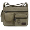 Men's Shoulder Messenger Bag Crossbody Bag Canvas Outdoor Daily Black Brown Green