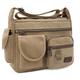 Men's Shoulder Messenger Bag Crossbody Bag Canvas Outdoor Daily Black Brown Green