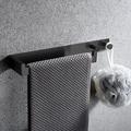 Multifunctional Towel Bar with Coat Hooks Punch free Self-adhesive Bathroom Shelf Stainless Steel 1pc