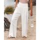 Women's Bootcut Culottes Wide Leg Wide Leg Chinese Style Maillard Side Pockets Wide Leg Full Length Micro-elastic Mid Waist Fashion coastalgrandmastyle Casual Weekend Black White S M Summer Spring