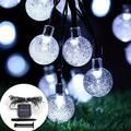 1pc 5M-30LED Outdoor Solar Bubble Ball Light String, Ground Insertion Light String, Outdoor Waterproof ,Halloween Decorations Lights Outdoor, Waterproof Solar Patio Lights With Remoted Control