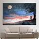 Landscape Prints Posters/Picture Black and White Moon Wall Art Wall Hanging Gift Home Decoration Rolled Canvas No Frame Unframed Unstretched Multiple Size