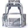 Clear Backpack F-color Large Clear Backpack Heavy Duty PVC Transparent Clear Bag for Stadium School Back to School Gifts