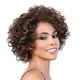 Ombre Short Curly Human Hair Wigs For Black Women Short Curly Wigs Human Hair Highlighted Piano Color Side Part Wigs For Older Women
