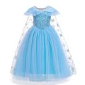 Frozen Princess Frozen Elsa Dress Party Costume Flower Girl Dress Girls' Movie Cosplay Cosplay Costume Party Blue Dress Cloak Halloween Children's Day Masquerade Polyester World Book Day Costumes