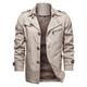 Men's Jacket Casual Jacket Outdoor Daily Wear Button Pocket Spring Fall Plain Fashion Streetwear Lapel Short Black Yellow Blue Army Green Beige Jacket