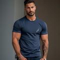 Men's 100% Cotton Shirt T shirt Men's Graphic Tee Top Fashion Classic Shirt Short Sleeve White Dark Blue Gray T shirt Comfortable Tee Street Vacation Summer Fashion Designer Clothing