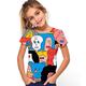 Fashion Animal Cute Printed Short Sleeve T-Shirt Fashion 3D Printed Colorful Shirts For Boys And Girls