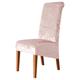 Velvet Plush Dining Chair Covers Black, Spandex High back Chair Protector Covers Seat Slipcover with Elastic Band for Dining Room,Wedding