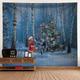 Christmas Santa Claus Holiday Party Xmas Large Wall Tapestry Art Photo Background Backdrop Decor Hanging Home Bedroom Living Room Decoration Tree Reindeer Snowman Elk Snowflake Candle Gift Fireplace