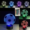 Soccer Gift Soccer 3D Night Light for Kids 16 Colors Change Optical Illusion Lamps with Remote Control Birthday Gifts for Sport Fan Boys Girls and Adult