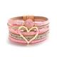 1pcs Plaited Wrap Heart Statement Personalized Leather Bracelet Jewelry For Women's Daily Holiday Beach