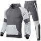 Men's Tracksuit Sweatsuit Jogging Suits Black Red Light Grey Dark Gray Gray Hooded Color Block Patchwork Sports Outdoor Daily Sports Basic Casual Big and Tall Fall Spring Clothing Apparel Hoodies