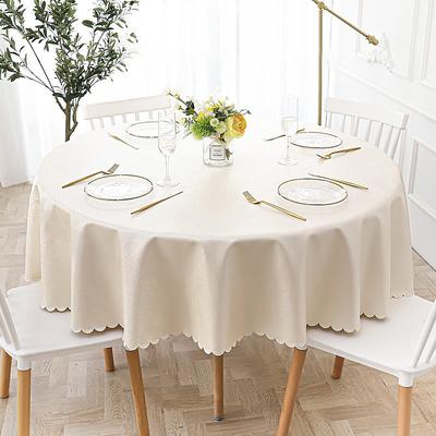 Round Table Cloth Vinyl Tablecloth Wipe Clean Spring Tablecloth Oilcloth Farmhouse Outdoor Picnic Cloth Table Cover For Wedding Dining