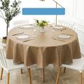 Round Table Cloth Vinyl Tablecloth Wipe Clean Spring Tablecloth Oilcloth Farmhouse Outdoor Picnic Cloth Table Cover For Wedding Dining