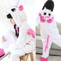 Kid's Kigurumi Pajamas Unicorn Cat Tiger Animal Onesie Pajamas Flannelette Cosplay For Boys and Girls Halloween Animal Sleepwear Cartoon