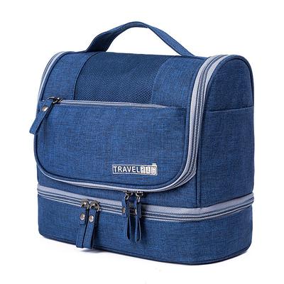 Men's Women's Handbag Makeup Bag Cosmetic Bag Polyester Oxford Cloth Holiday Beach Travel Zipper Large Capacity Waterproof Breathable Solid Color Blue Dark Blue Grey