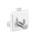 Wall Hooks Self-adhesive Robe Hooks Bathroom 304 Stainless Steel Hook Kitchen Bathroom Hook Punch Free Single Hook Door Rear Metal Coat Hook