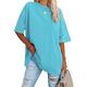 Women's Clothing Basic Oversized Round Neck T-shirts Plain New Color Loose Shoulder Sleeve Round Neck Short Sleeve Top