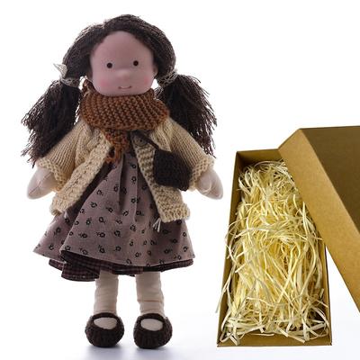 Cotton Body Waldorf Doll Doll Artist Handmade Mini Dress-Up Doll Diy Halloween Gift Box Packaging Blessing for Christmas Gifts