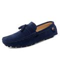 Men's Loafers Slip-Ons Boat Shoes Suede Shoes Moccasin Drive Shoes Penny Loafers Casual British Daily Office Career St. Patrick's Day Suede Loafer Black Red Blue Spring Fall