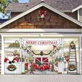 Christmas Background Cloth Outdoor Garage Door Tapestry Cloth Festive Party Decorations Comes With Hanging Cloth Large Size