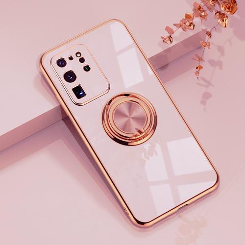 Phone Case For Samsung Galaxy S24 S23 S22 S21 S20 Plus Ultra A14 A72 Note 20 Ultra A53 A32 A52 S25 Ultra Back Cover Fashion Plating Ring Holder Solid Colored TPU