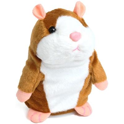 Talking Hamster Cute Hamster Plush Repeats What You Say Interactive Toy Hamster for Kids Babies and Toddlers Soft Plush Hamster Toys Funny Repeating Toys for Girls and Boys Birthday
