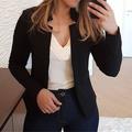 Women's Blazer Open Front Stand Collar Jacket Fall Pink Office Business Slim Fit Coat Fashion Outerwear Long Sleeve Black