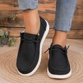 Women's Sneakers Boat Shoes Canvas Shoes Plus Size Canvas Shoes Platform Sneakers Outdoor Daily Solid Color Color Block Summer Flat Heel Round Toe Casual Preppy Running Tennis Shoes Canvas Microfiber
