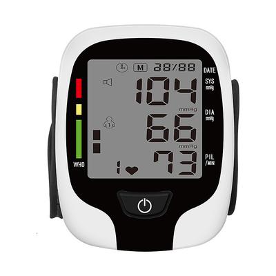 1pc Blood Pressure Monitor For Home Use With Large LCD Display Digital Upper Arm Automatic Measure Blood Pressure And Heart Rate Pulse Battery Not Included