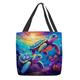 Women's Tote Shoulder Bag Canvas Tote Bag Polyester Shopping Daily Holiday Print Large Capacity Foldable Lightweight Sea Creatures Royal Blue Blue Purple