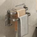 1pc Space-Saving Wall Mounted Towel Rack - Aluminum Shower Room Holder for Bathroom Towels and Washroom Storage