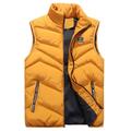 Men's Puffer Jacket Down Jacket Autumn Winter Warm Stand Collar Sleeveless Vest Coat Casual Pure Color Waistcoat Vests Jacket Top Coat M-4xl