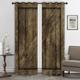 Farmhouse Curtain 2 Panels,Barn Wood Door Curtain Drapes For Living Room Bedroom,Grommet/Eyelet Curtain for Kitchen Door Window Treatments Room Darkening