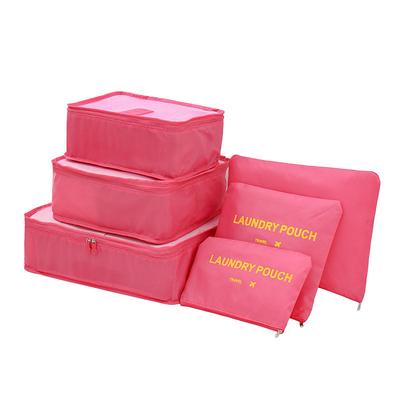 6PCS Travel Storage Bag Set for Clothes Tidy Organizer Wardrobe Suitcase Pouch Travel Organizer Bag Case Shoes Packing Cube Bag