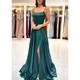 A-Line Prom Dress Red Green Dresses Empire Dress Red Green Dress Formal Prom Floor Length Sleeveless Sweetheart Imitation Silk Backless with Pleats 2024