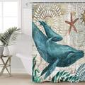 Shower Curtain with Hooks Ocean Theme Bathroom Bathtubs Shower Curtain with Hooks Eco Friendly Waterproof Shower Curtains for Home Decorative