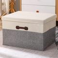 Fabric Folding Storage Box Household Wardrobe Quilt Finishing Box With Lid Large Storage Basket Car Drawer Type Storage Box